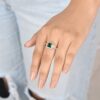 Classic Emerald and Diamond Ring - Image 6