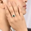 Classic Emerald and Diamond Ring - Image 4