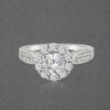 Elegant Round-Crown Engagement Ring in Sterling Silver - Image 2