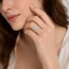 Elegant Round-Crown Engagement Ring in Sterling Silver - Image 2