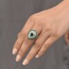 Pear Shape Emerald Ring For Women's - Image 7