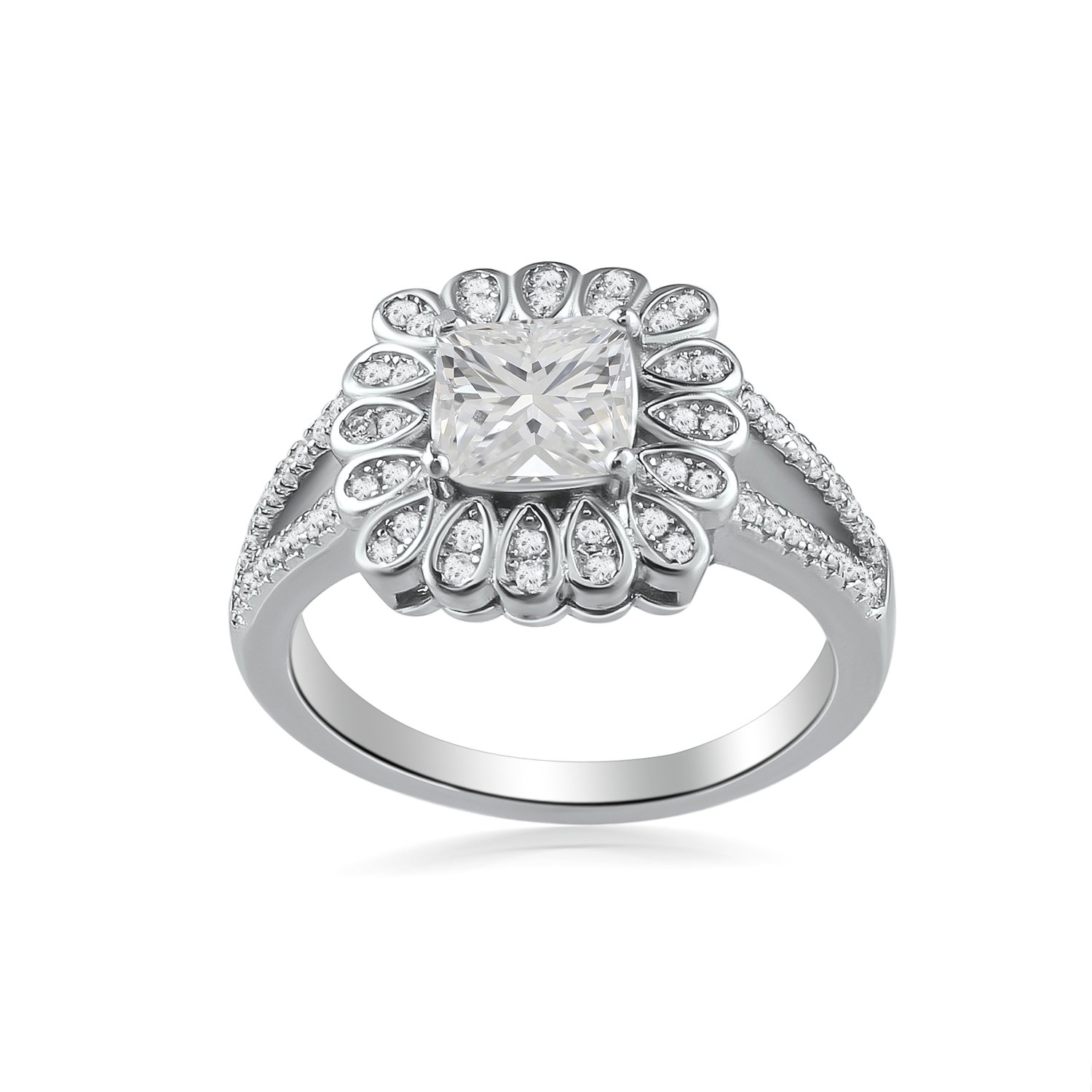R1112-SP-WHITE-CZ-2.jpg Elegant American Diamond Engagement Ring - Image 1