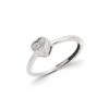 Elegant Engagement Heart Shape Ring in 925 Sterling Silver