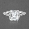 Elegant Engagement Ring in Sterling Silver - Image 2