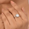 Elegant Engagement Ring in Sterling Silver - Image 5