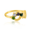 Mom's Love Infinity Multi Stone Silver Ring - Image 3