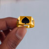 Ace of Spades Poker Silver Ring - Image 2
