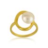 Twirl with Gemstone Pearl Ring
