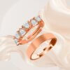 Trillion Cluster American Diamond Couple Rings - Image 6