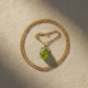 Raw Peridot Necklace Gold Plated August Birthstone Pendant - Image 5
