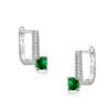 Emerald Necklace Silver Earrings and Ring Set for Her - Image 6