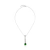 Emerald Silver Set Necklace, Earrings and Ring for Her - Image 10