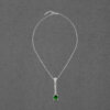 Emerald Silver Set Necklace, Earrings and Ring for Her - Image 11