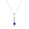 Sapphire Sterling Silver Necklace, Earrings and Ring Set For Her (Set) - Image 4