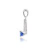 Sapphire Sterling Silver Necklace, Earrings and Ring Set For Her (Set) - Image 3