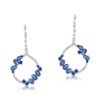 Blue Sapphire Sterling Silver Necklace, and Earrings Set For Her - Image 3