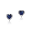 Blue Sapphire Sterling Silver Necklace, and Earrings Set For Her (Set) - Image 6
