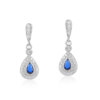 Blue Sapphire Sterling Silver Necklace, Earrings and Ring Set For Her (Set) - Image 6