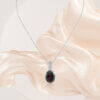 Mystiq Quartz Silver Necklace and Earrings Set - Image 3
