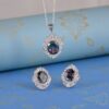 Mystiq Quartz Silver Necklace and Earrings (Set) - Image 3