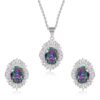 Mystiq Quartz Silver Necklace and Earrings (Set)