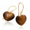Tiger Eye Heart Earrings 925 Silver Gold Plated Leo - Image 8