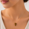 Tiger Eye Crystal Pendant Gold Plated Necklace - Image 2