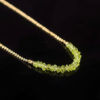 Peridot Chip Bar Necklace 18K Gold Plated August Birthstone - Image 4
