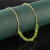 Peridot Chip Bar Necklace 18K Gold Plated August Birthstone - Image 3