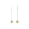 Raw Peridot Earrings 925 Silver Gold Plated August Birthstone