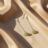 Raw Peridot Earrings 925 Silver Gold Plated August Birthstone - Image 7