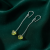 Raw Peridot Earrings 925 Silver Gold Plated August Birthstone - Image 5