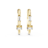 Baguette Natural Diamond Hoop Earrings in 14K & 18K Gold – Minimal Gold Hoop Earrings for Women - Image 2