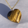 Tiger Eye Heart Pendant Necklace Gold Plated Leo Birthstone - Image 8