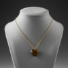 Tiger Eye Heart Pendant Necklace Gold Plated Leo Birthstone - Image 7