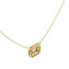 Baguette Natural Diamond Halo Pendant Necklace in 14K & 18K Gold Plating - Image 4
