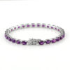 Amethyst Tennis Bracelet Silver Plated February Birthstone