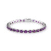 Amethyst Tennis Bracelet Silver Plated February Birthstone - Image 5