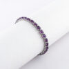 Amethyst Tennis Bracelet Silver Plated February Birthstone - Image 3