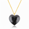 Black Onyx Heart Pendant Necklace 925 Silver Gold Plated Capricorn - Image 6