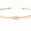 Moissanite Solitaire Choker Necklace Gold Plated Birthstone - Image 3