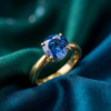 Blue Sapphire Solitaire Ring Solid Gold September Birthstone - Image 6