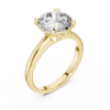 Round Natural Diamond Solitaire Ring in 14K & 18K Gold Plating - Image 7