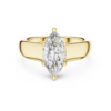 Natural Marquise Cut Lab-Grown Diamond Solitaire Ring 14K & 18K Solid Gold