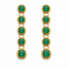 Emerald Drop Earrings Gold Plated May Birthstone