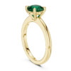 Round Emerald Solitaire Ring 18K Yellow Gold May Birthstone - Image 7