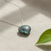 Labradorite Heart Pendant Necklace Sterling Silver Chain - Image 6