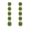 Emerald Drop Earrings Gold Plated May Birthstone - Image 4