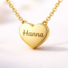 Kids Heart Pendant Necklace Gold Plated Custom Name Tag - Image 10
