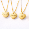 Kids Heart Pendant Necklace Gold Plated Custom Name Tag - Image 5